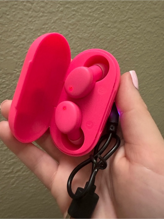Other - Hot Pink Wireless Earbuds with Charging Case